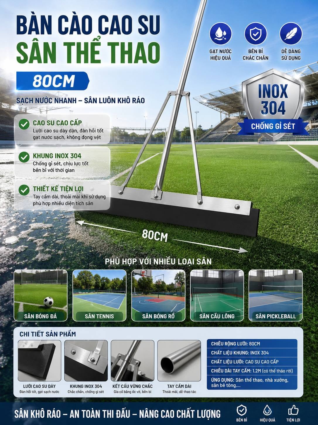 BÀN CÀO CAO SU -  BÀN CÀO CAO SU THI CÔNG SƠN SÂN PICKLEBALL 